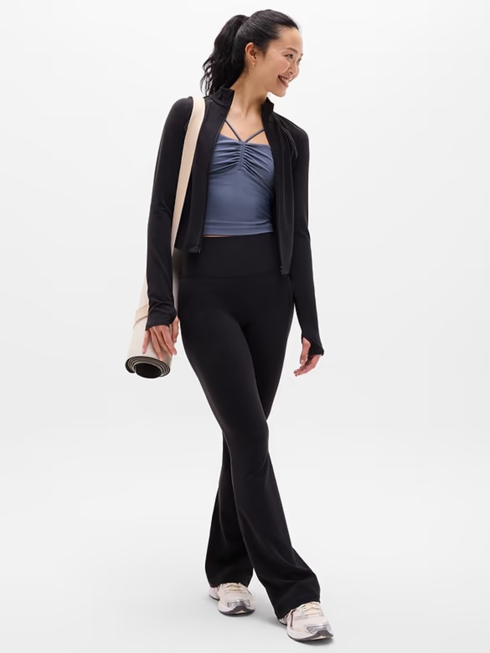 Athleta Black Flare Classic Yoga Pants Size S petite